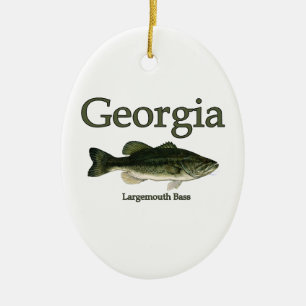 Georgia Largemouth Bass Ceramic Ornament