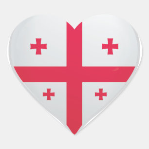 Georgia love flag pride heart sticker