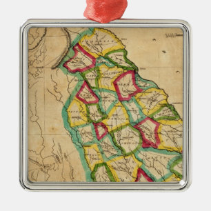 Georgia Map Metal Ornament