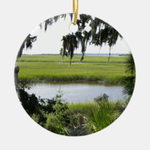 Georgia Marshland Ceramic Ornament