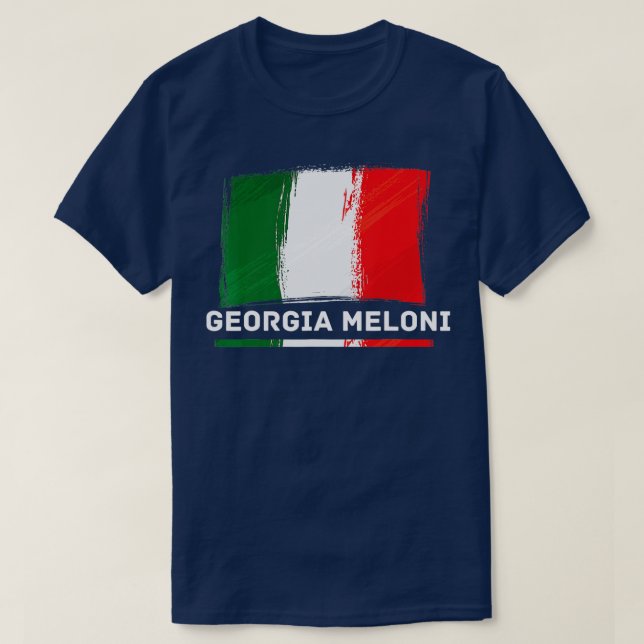 Georgia Meloni Italian Hero Flag  T-Shirt (Design Front)