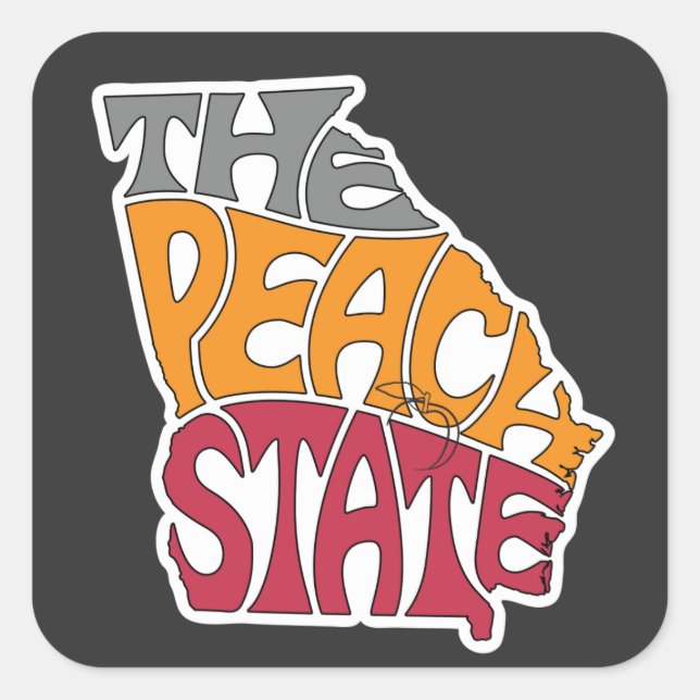 Georgia Nickname Word Art Square Sticker (Front)