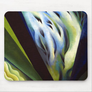 Georgia O Keeffe Blue and Green Music Mouse Pad