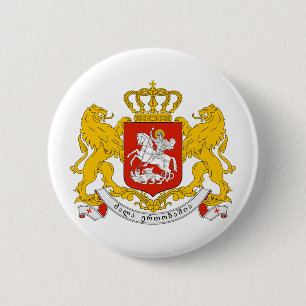 Georgia Official Coat Of Arms Heraldry Symbol 2 Inch Round Button