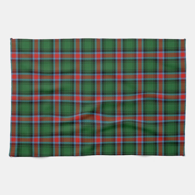Georgia official state tartan kitchen towel (Horizontal)