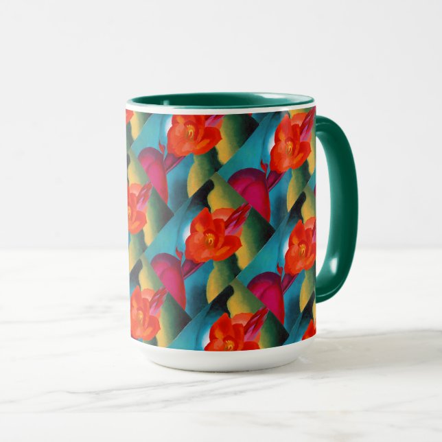 Georgia O'Keefe 1919 Red Canna Mug (Front Right)
