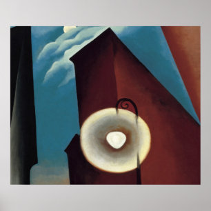 Georgia O'Keeffe calle nueva york luna Poster