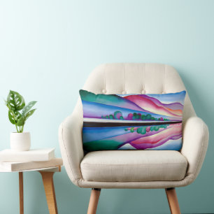 Georgia O'Keeffe, Lake George Reflection (1921) Lumbar Pillow