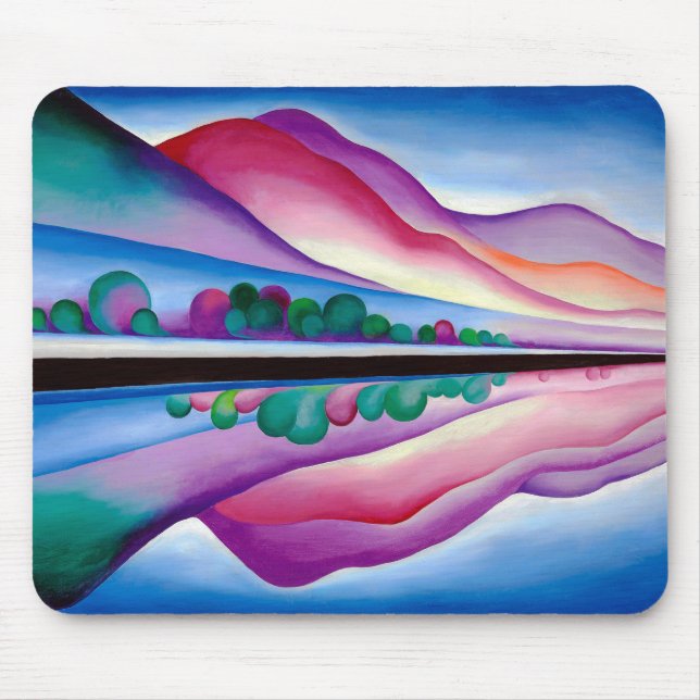 Georgia O'Keeffe, Lake George Reflection (1921) Mouse Pad (Front)