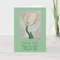 Georgia O'Keeffe White Cala Lily Thank You