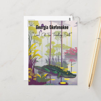 Georgia Okefenokee Land of the Trembling Earth Postcard