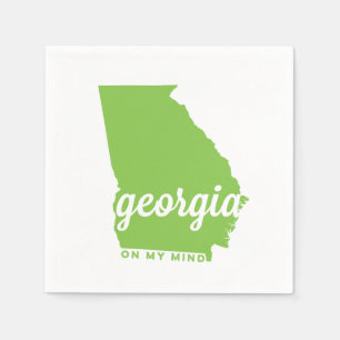 georgia   on my mind   apple green napkin