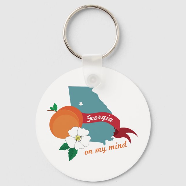 Georgia On My Mind Keychain (Front)
