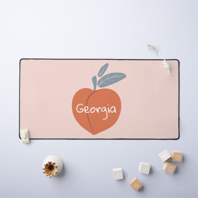 Georgia Peach customize your text Desk Mat (Kids Table)