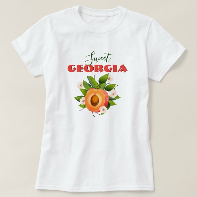 Georgia Peach Fruit T-Shirt (Design Front)