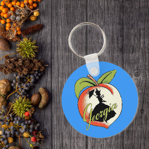 Georgia Peach Keychain