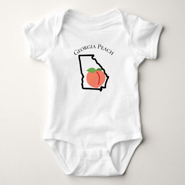 Georgia Peach newborn bodysuit (Front)