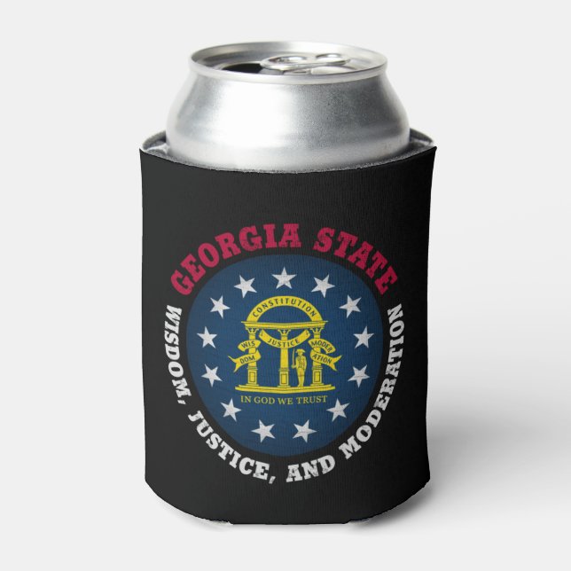 GEORGIA PEACH STATE FLAG  CAN COOLER (Can Front)