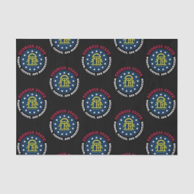 GEORGIA PEACH STATE FLAG TISSUE PAPER (Front)