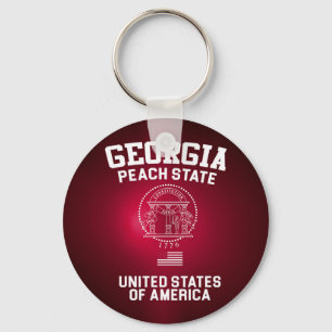 Georgia Peach State Keychain
