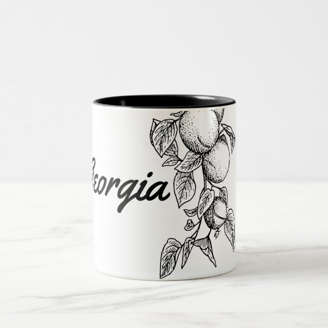 Georgia Peaches Two-Tone Coffee Mug (Center)