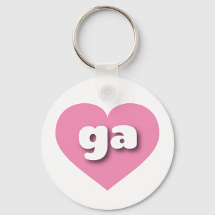 Georgia Pink Heart - I love ga Keychain