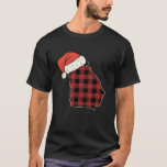 Georgia Plaid Christmas Santa Hat Holiday Matching T-Shirt<br><div class="desc">Georgia Plaid Christmas Santa Hat Holiday Matching Design</div>