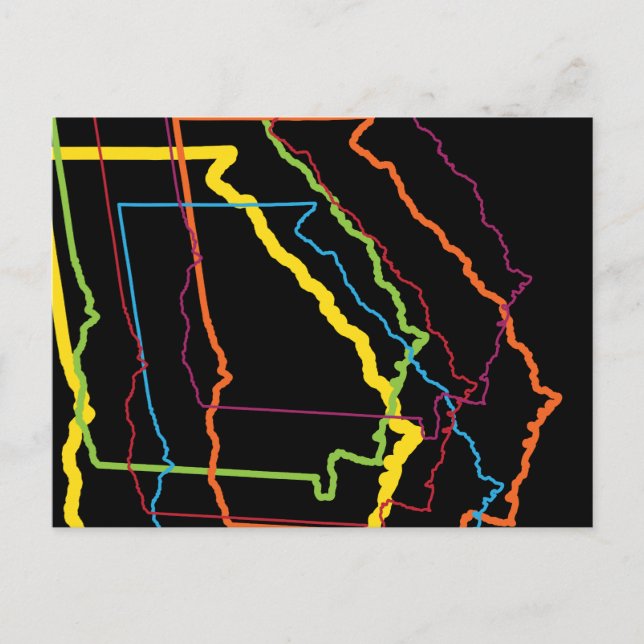 georgia pride blur postcard (Front)