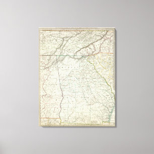 Georgia, pts of NC, SC, Tenn, Ala, Florida Canvas Print