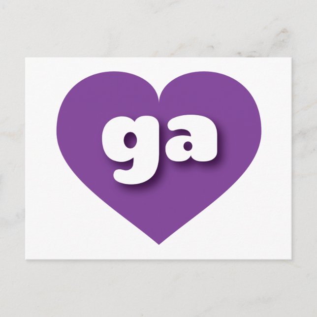 Georgia purple heart - I love ga Postcard (Front)