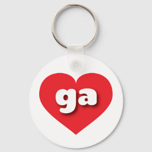 Georgia Red Heart - I love ga Keychain