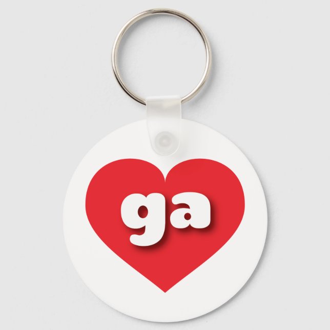 Georgia Red Heart - I love ga Keychain (Front)