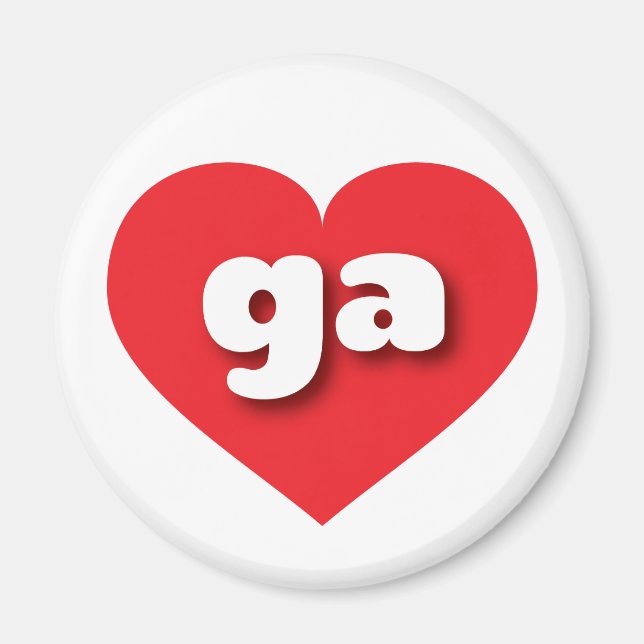 Georgia red heart - I love ga Magnet (Front)