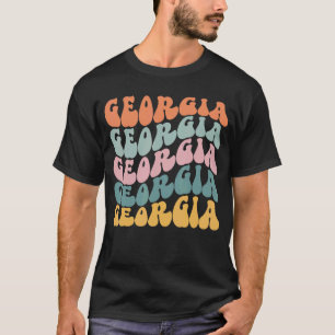 Georgia Retro Groovy America US State Vintage 70s  T-Shirt