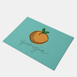 Georgia Retro Peach Doormat