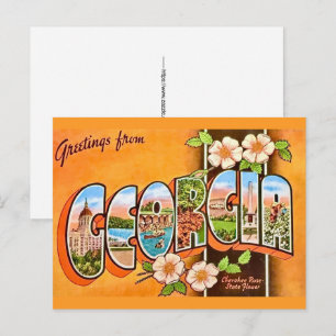 Georgia Retro Postcard
