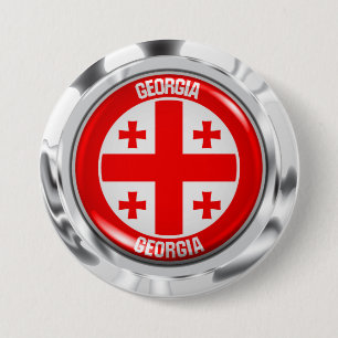 Georgia Round Emblem 3 Inch Round Button