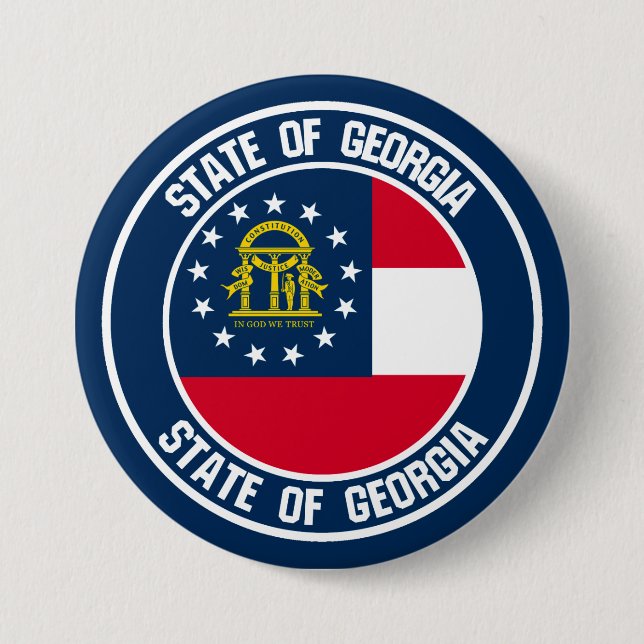 Georgia Round Emblem 3 Inch Round Button (Front)