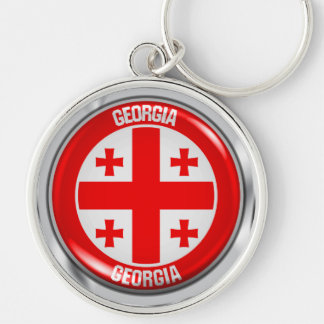 Georgia Round Emblem Keychain