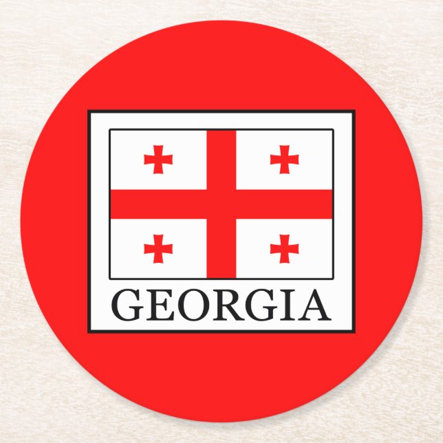 Georgia Round Paper Coaster (Front)