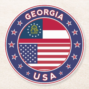 Georgia Round Paper Coaster