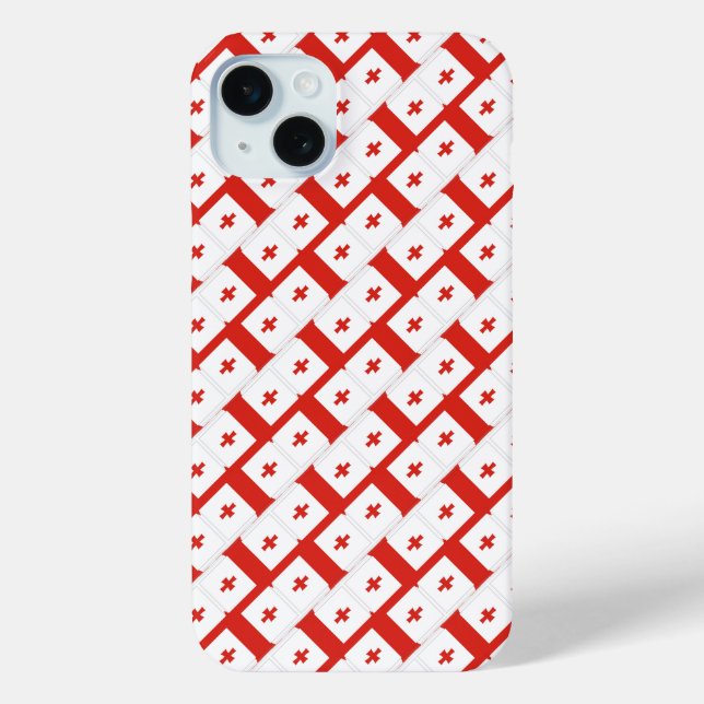 Georgia Sakartvelo flag pattern Case-Mate iPhone Case (Back)