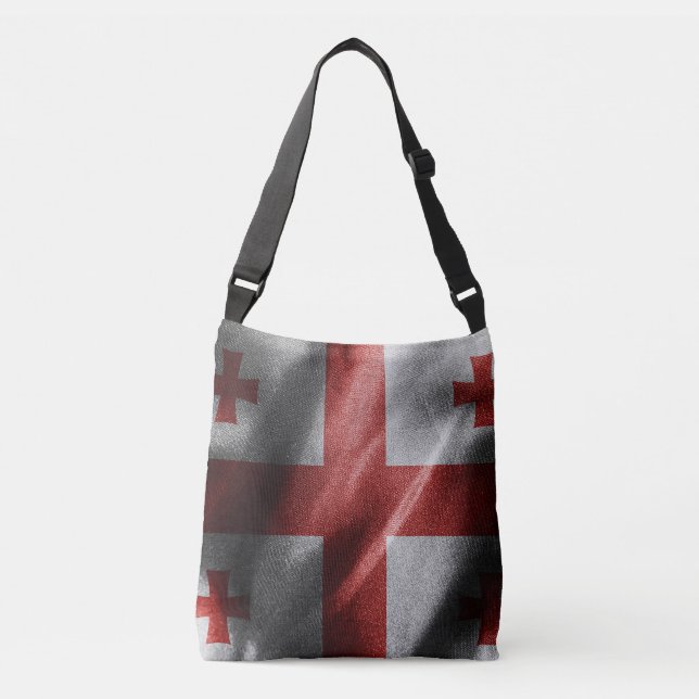 Georgia silk flag crossbody bag (Front)
