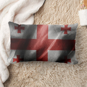 Georgia silk flag lumbar pillow