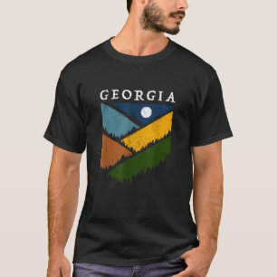 Georgia Souvenir Hiking Mountains Night Sky Campin T-Shirt