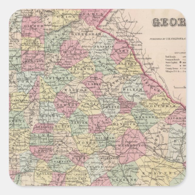 Georgia Square Sticker (Front)