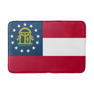 Georgia State Flag Bath Mat