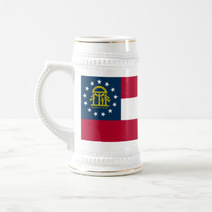 Georgia State Flag Beer Stein