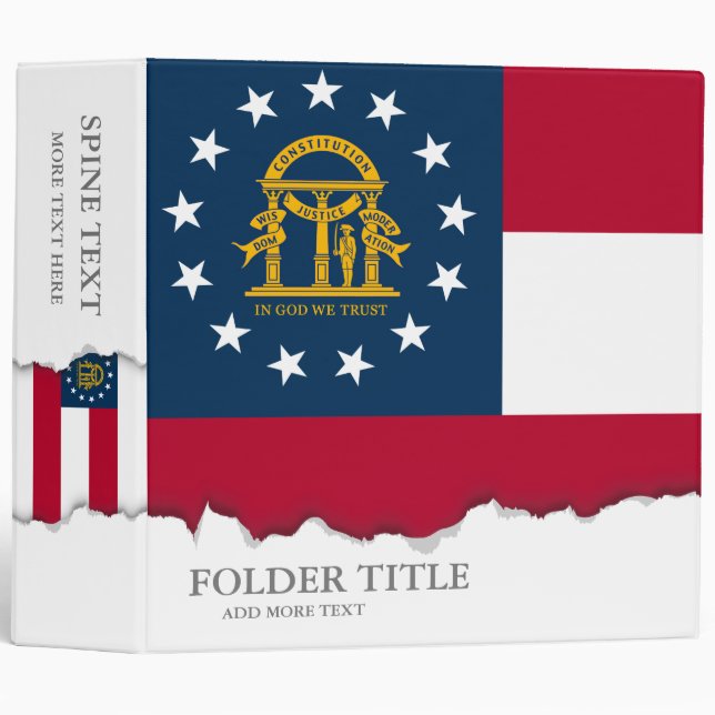 Georgia State Flag Binder (Front/Spine)
