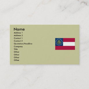 Georgia State Flag Business Card